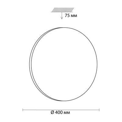 3017/DL PALE SN 171 Светильник пластик/белый LED 48Вт 4000K D400 IP43 SIMPLE