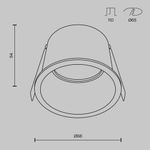 Встраиваемый светильник Reif GU10х1, DL049-01B. TM Maytoni