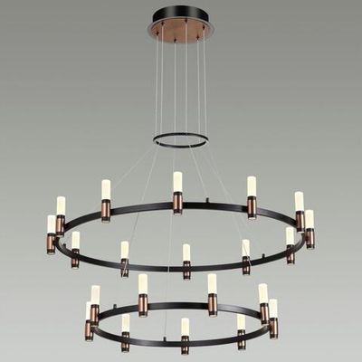 5009/98L L-VISION ODL23 529 матовый черный/ ант.бронза/белый/металл/акрил Люстра LED 98W 4000K 3300Лм CANDEL