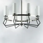 723085 Люстра FLUME 8х40W E14 ЧЕРНЫЙ МАТОВЫЙ/НИКЕЛЬ Lightstar