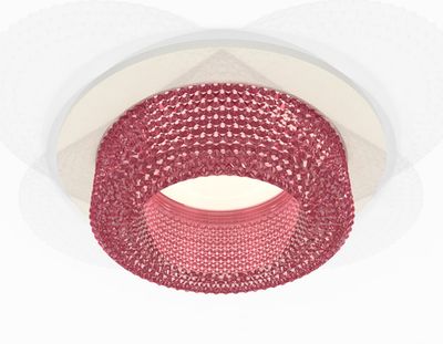 Комплект встраиваемого светильника XC7621022 SWH/PI белый песок/розовый MR16 GU5.3 (C7621, N7193)