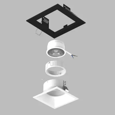 D51706WMOD Светильник DOMINO QUADRO под LED модуль/лампу МR16 (214517+214506+214006)