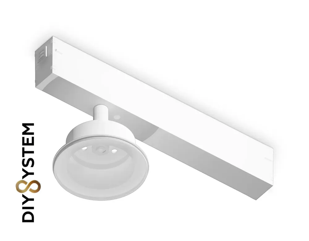 Крепеж трековый для корпуса DIY D85mm Magnetic 220V A2550 WH белый 232*83*105 Крепеж трековый для корпуса DIY D85mm Magnetic 220V A2550 WH белый 232*83*105