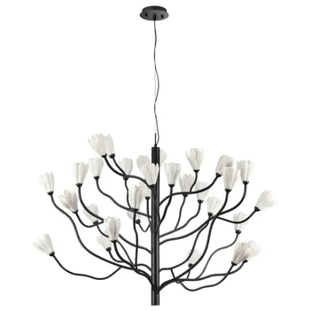 5090/30 MODERN ODL25 553 черный матовый/белый/фарфор Люстра G4 LED 30*5W GARDI