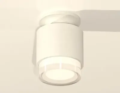 Комплект накладного светильника с акрилом XS7510045 SWH/FR/CL белый песок/белый матовый/прозрачный MR16 GU5.3 (N7925, C7510, N7160)
