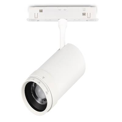 ST357.536.12 Магнитный трековый светильник ZOOM Белый LED 1*12W 3000K Lm Ra90 10-55° IP20 D50xH160 48VV