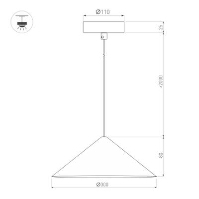 Светильник SP-MAKOTO-R300-10W Warm2700 (WH, 36 deg, 230V, TRIAC) (Arlight, IP20 Металл, 3 года)