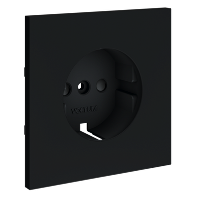 VLS000707 Накладка для розетки с заземлением и защитными шторками, S70 (графит). (ТМ Maytoni)