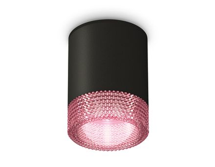 Комплект накладного светильника XS6302042 SBK/PI черный песок/розовый MR16 GU5.3 (C6302, N6152)