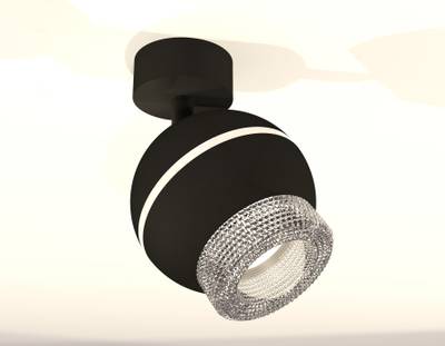 Комплект поворотного светильника с дополнительной подсветкой XM1102010 SBK/CL черный песок/прозрачный MR16 GU5.3 LED 3W 4200K (A2210, C1102, N7191)