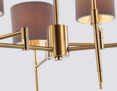 Светильник на штанге LH72381/6 BS/GR латунь/серый E14*6 max 40W D690*705