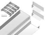 Алюминиевый профиль накладной GP1700WH белый/матовый рассеиватель 2000*15.5*6, 2 заглушки, 4 крепления в комплекте (для ленты до 11мм)