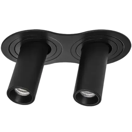 i627272 Светильник INTERO TUBO LED 10W*2 500LM*2 60G ЧЕРНЫЙ 3000K (217627+217272+217272)