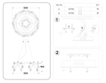Подвесная люстра с хрусталем TR5185/4 GD/CL/SM золото/прозрачный/дымчатый E14/4 max 40W D450*1600
