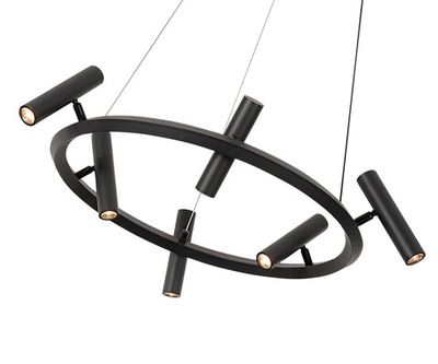 07613-6A,19 Люстра Верония черный d60 h120 Led 6*3W (4000K)