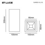 SL9002.411.01 Светильник уличный настенный ST-Luce Черный GU10 2*35W 4000K