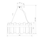 Умная подвесная люстра с фактурным стеклом 333/8, E14х8