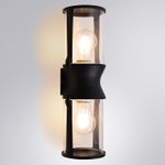Уличный настенный светильник Arte Lamp MINCHIR A8306AL-2BK, 2хE27