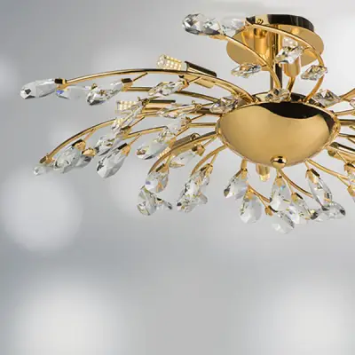 791182 Люстра потолочная ISABELLE 8х40W G9 ЗОЛОТО