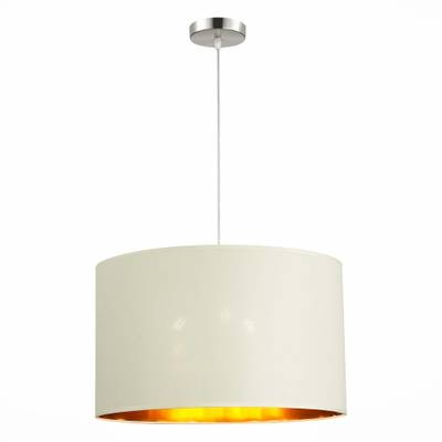 SLE300503-03 Светильник подвесной Никель/Золотистый, Светло-бежевый E27 3*40W