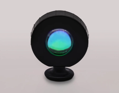 Атмосферная светодиодная настольная лампа с пультом DE8383 BK черный LED RGB 3W (ПДУ RGB)