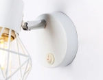 Накладной светильник с выключателем TR8626 WH/CH белый/хром E27 max 40W 115*91*150