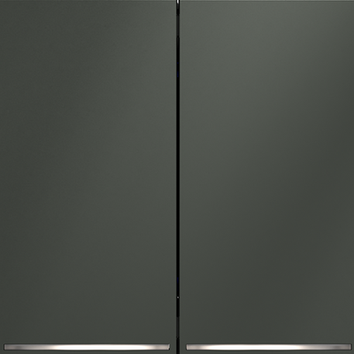 VLS020206 Выключатель встраиваемый VOLTUM S70 двухклавишный с подсветкой 10А, (титан) (ТМ Maytoni)