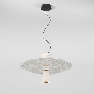 Подвесной светильник с акриловым и стекляными плафонами 40029/1 LED/ белый