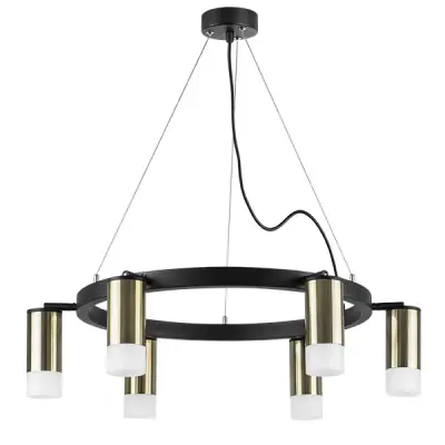 LR0163161 Люстра RULLO 6х50W GU10 ЧЕРНЫЙ/БРОНЗА (571016+214431-6+202431-6)