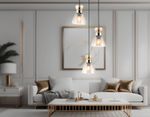 Светильник подвесной TR3405/3 BK/FGD/TI черный/золото/янтарь E27/3 max 60W D345*1000