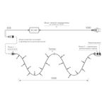 Светодиодная гирлянда ARD-STRING-CLASSIC-1000-WHITE-100LED-MILK-PULSE White (230V, 7W) (Ardecoled, IP65)