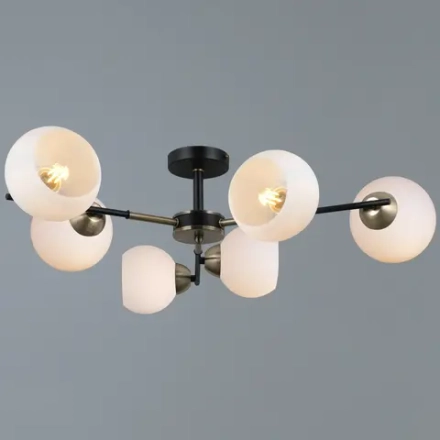 IL0469-6CSQ-24 BK AB LIBRA светильник потолочный ILLUMICO, E27х6
