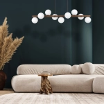 Подвесной светильник со стеклянными плафонами 10273 Estera Wood, G9х9