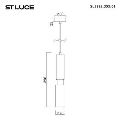SL1192.353.01 Светильник подвесной ST-Luce Латунь/Латунь, Белый GU10 1*5W 4000K