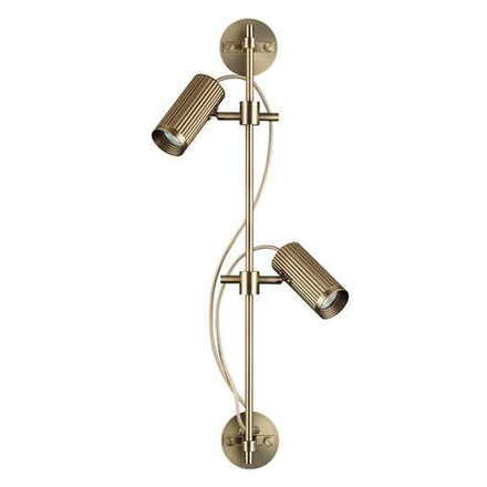 7013/2W HIGHTECH ODL25 477 Настенный св-к поворотный на 50°/180° металл/под латунь IP20 LED GU10 *2 10W 220V MANCHESTER