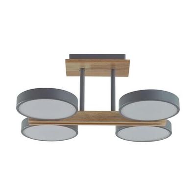 8031/72CL LEDIO LN25 264 серый, дерево/металл/акрил Потолочный светильник LED 72W 3000/4000/6000К 220V PLATO