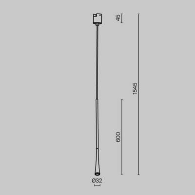 Трековый светильник Waist Elasity 3000К 7Вт 38°, TR168-1-7W3K-M-BS. TM Maytoni