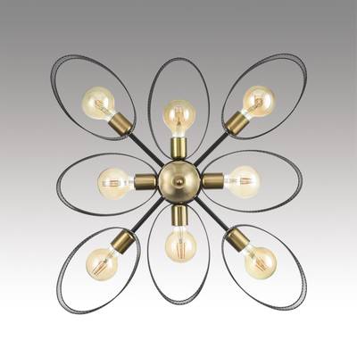 8193/8C COUNTY LN25 256 черный/медный, металл Люстра потолочная E27 8*60W 220V VIVANA