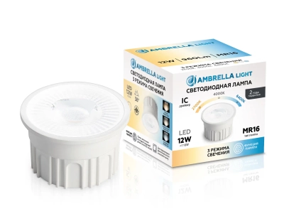 Лампа светодиодная 212602 Лампа LED MR16-PR 12W IC 220-240V 38° 6400K 4000K 2700K CCT Memory