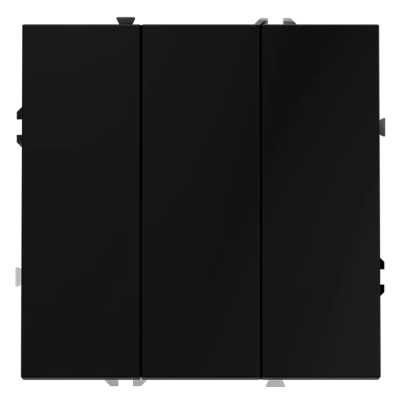 VLS030108 Выключатель встраиваемый VOLTUM S70 трехклавишный 10А, (черный матовый). (ТМ Maytoni)