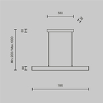 Подвесной светильник Шаг / Step 3000К 30Вт, P010PL-L30B. TM Maytoni