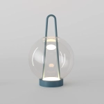 Настольный светодиодный светильник со стеклянным плафоном 80507/1 синий, LED