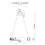 Люстра подвесная Elegance Gold FL1106-6P, LED