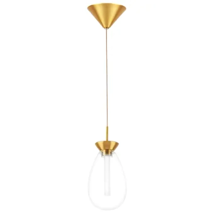 805110 Люстра COLORE LED 1х4W 240LM ЗОЛОТО/ПРОЗРАЧНЫЙ 3000K Lightstar