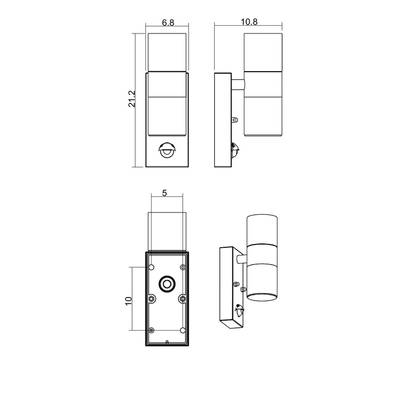 Фасадный светильник Arte Lamp MISTERO A3322AL-2BK, 2хGU10