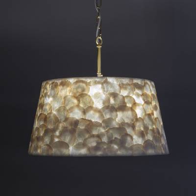 Умная люстра с перламутром 101013/5 латунь/перламутр