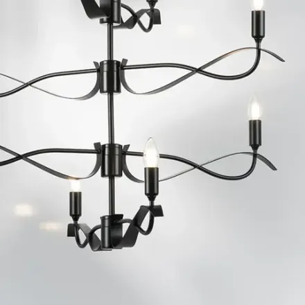 733287 Люстра RAGNO 8х40W E14 ЧЕРНЫЙ МАТОВЫЙ Lightstar