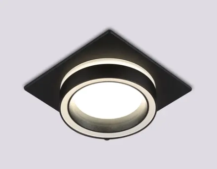 Светильник встраиваемый TN52422 BK/FR черный/белый матовый GX53 max 12W 105*105*45