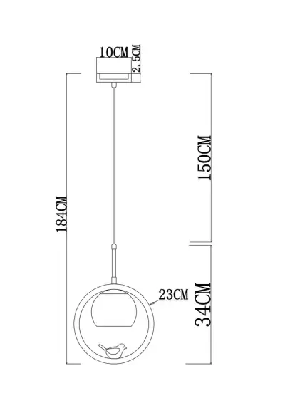 Подвесной светильник Arte lamp CAPRICE A4182SP-1BR, 1хE27