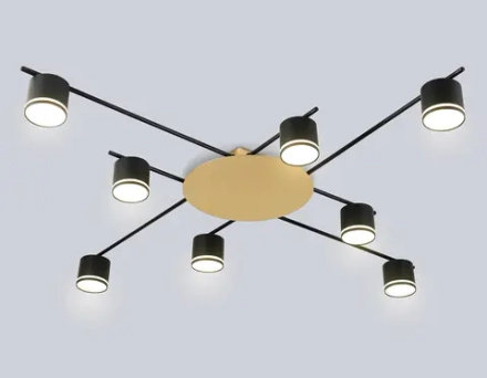 Светильник потолочный FL51760/8 BK/GD черный/золото GX53/8 max 12W 870*870*95
